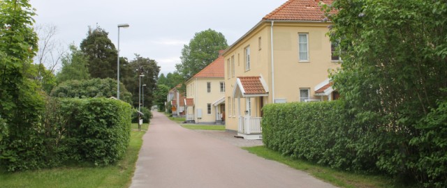 Bebyggelsemiljö på Prästängsvägen, Skoghall.