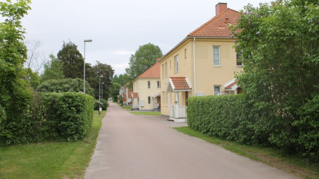 Bebyggelsemiljö på Prästängsvägen, Skoghall.