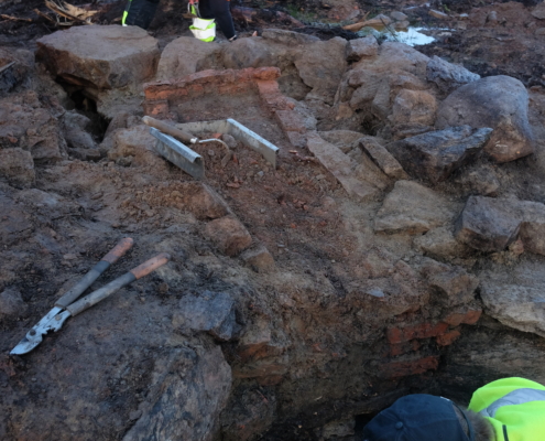 Anton Larsson och Paula Molander, Kulturlandskapet i full gång på varsin sida om den norra anläggningen.